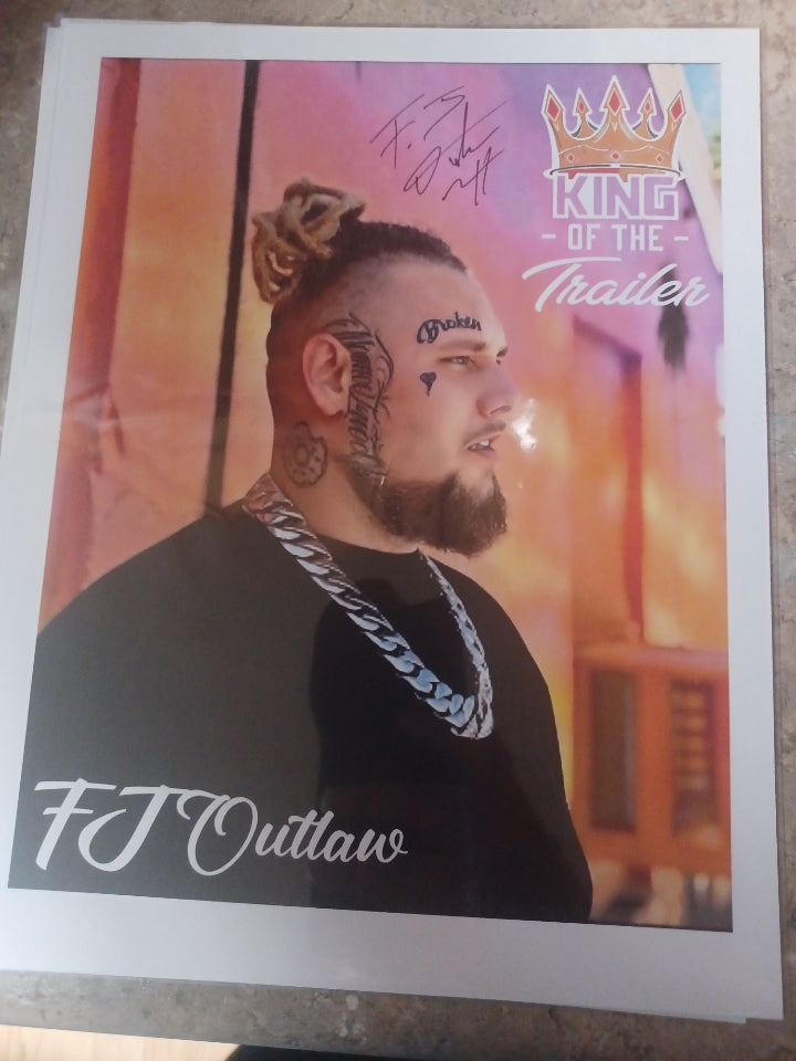8 x 11 autographed head”king of the trailer” head shot