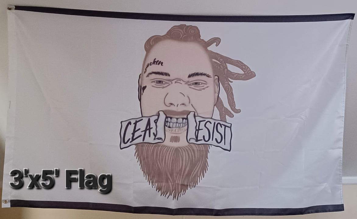 Limited edition 3” x 5” flag “Cease and Desist”